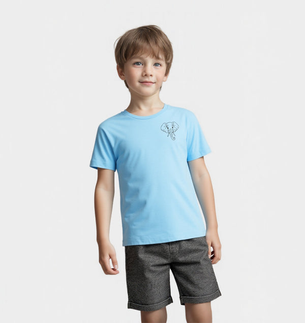 Elefant schwarz - Organic T-Shirt Kinder - Tier-Shirts.com