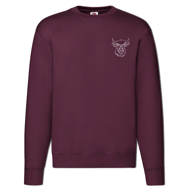 Highland Rind weiß - Premium Sweatshirt Unisex - Tier-Shirts.com