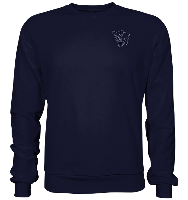 Schwein weiß - Basic Sweatshirt Unisex Sweatshirts Tier-Shirts.com Oxford Navy XS