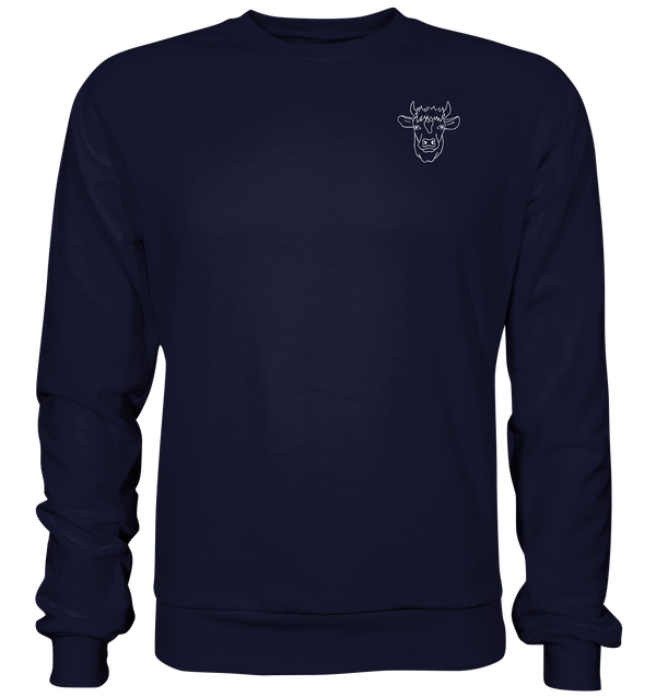 Kuh weiß - Basic Sweatshirt Unisex Sweatshirts Tier-Shirts.com Oxford Navy XS