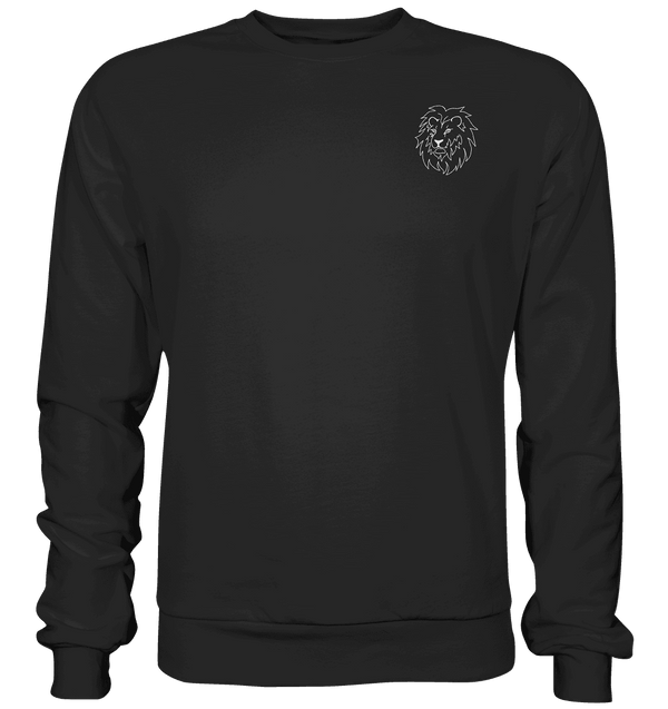 Löwe weiß - Basic Sweatshirt Unisex Sweatshirts Tier-Shirts.com Deep Black XS