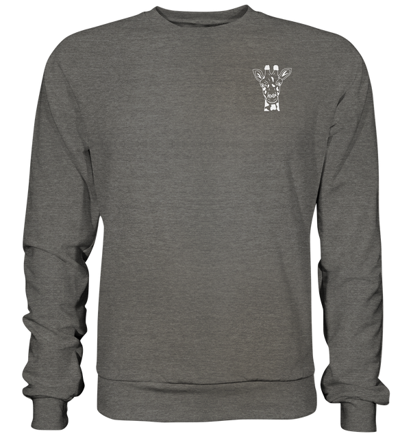 Giraffe weiß - Basic Sweatshirt Unisex Sweatshirts Tier-Shirts.com Charcoal (Heather) XS