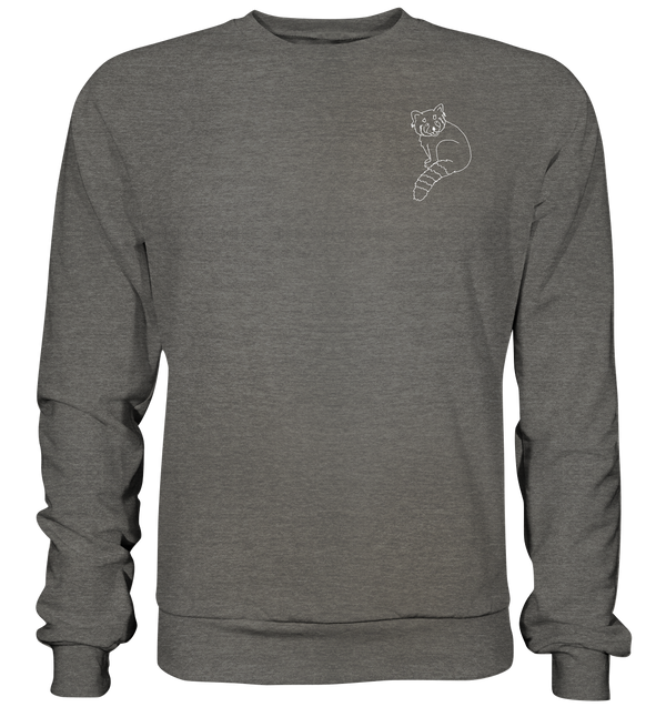 Roter Panda weiß - Basic Sweatshirt Unisex Sweatshirts Tier-Shirts.com Charcoal (Heather) XS