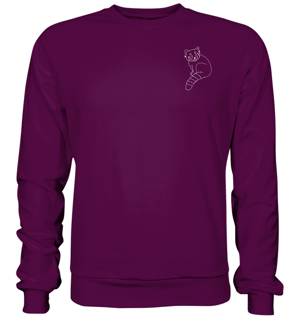 Roter Panda weiß - Basic Sweatshirt Unisex Sweatshirts Tier-Shirts.com Plum XS