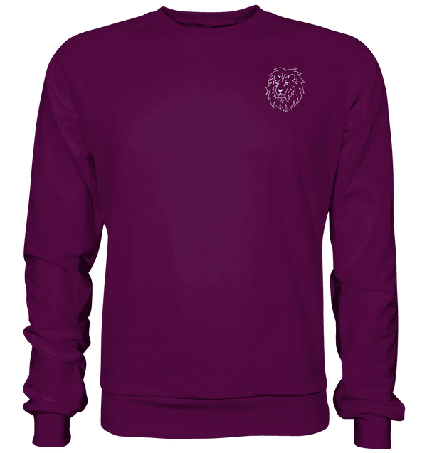 Löwe weiß - Basic Sweatshirt Unisex Sweatshirts Tier-Shirts.com Plum XS