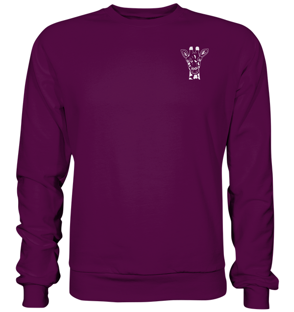 Giraffe weiß - Basic Sweatshirt Unisex Sweatshirts Tier-Shirts.com Plum XS