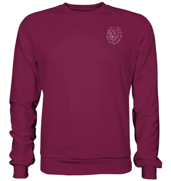 Löwe weiß - Basic Sweatshirt Unisex Sweatshirts Tier-Shirts.com Burgundy XS