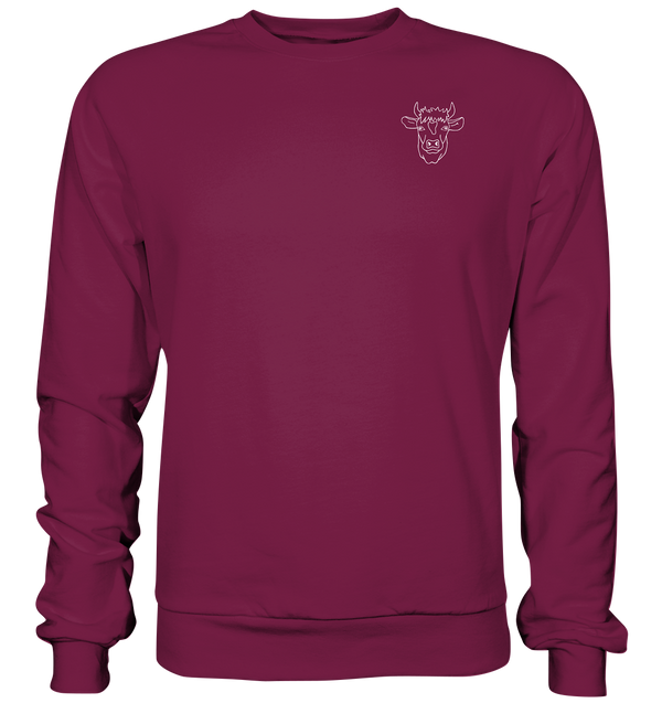 Kuh weiß - Basic Sweatshirt Unisex Sweatshirts Tier-Shirts.com Burgundy XS