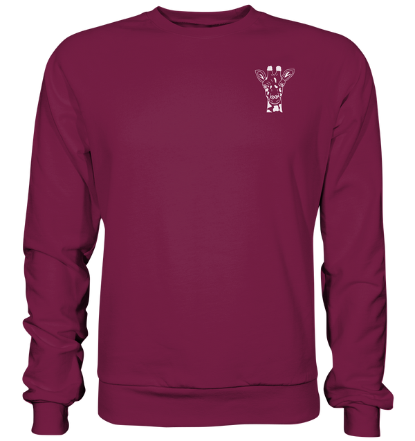 Giraffe weiß - Basic Sweatshirt Unisex Sweatshirts Tier-Shirts.com Burgundy XS