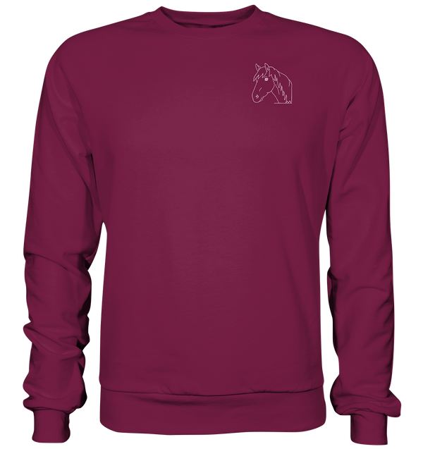 Pferd weiß - Basic Sweatshirt Unisex Sweatshirts Tier-Shirts.com Burgundy XS