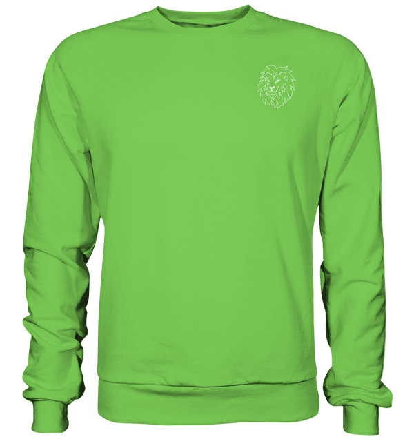 Löwe weiß - Basic Sweatshirt Unisex Sweatshirts Tier-Shirts.com Lime Green XS