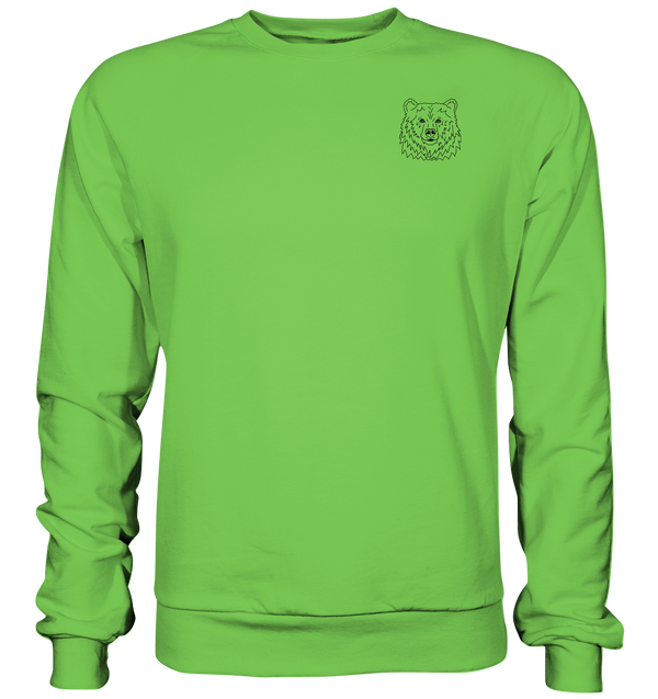 Bär schwarz - Basic Sweatshirt Unisex Sweatshirts Tier-Shirts.com Lime Green XS