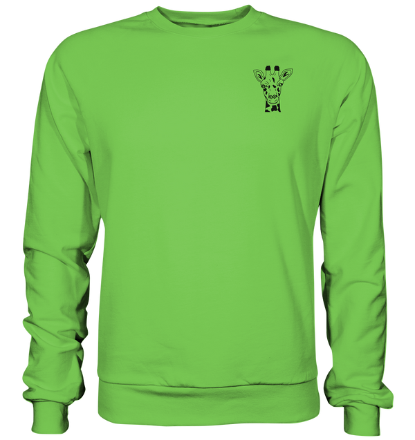 Giraffe - Basic Sweatshirt Unisex Sweatshirts Tier-Shirts.com Lime Green XS