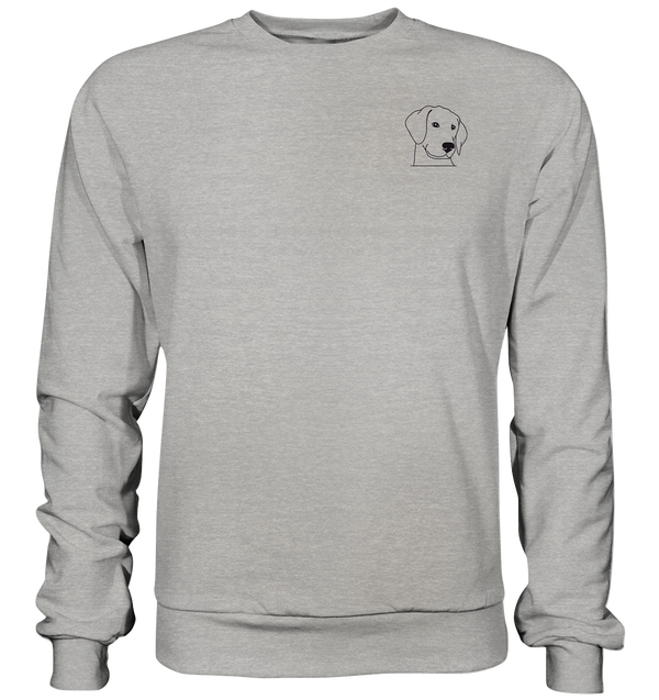 Hund Schlappohr - Basic Sweatshirt Unisex Sweatshirts Tier-Shirts.com Heather Grey XS