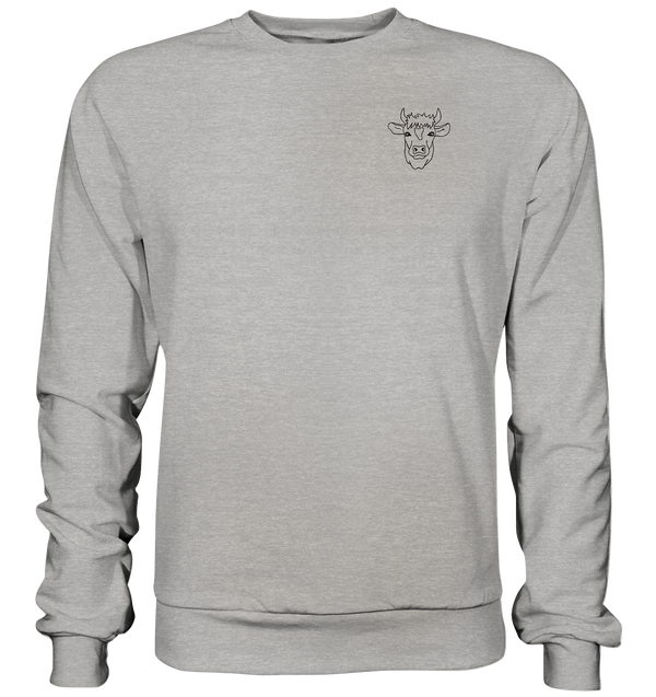 Kuh schwarz - Basic Sweatshirt Unisex Sweatshirts Tier-Shirts.com Heather Grey XS