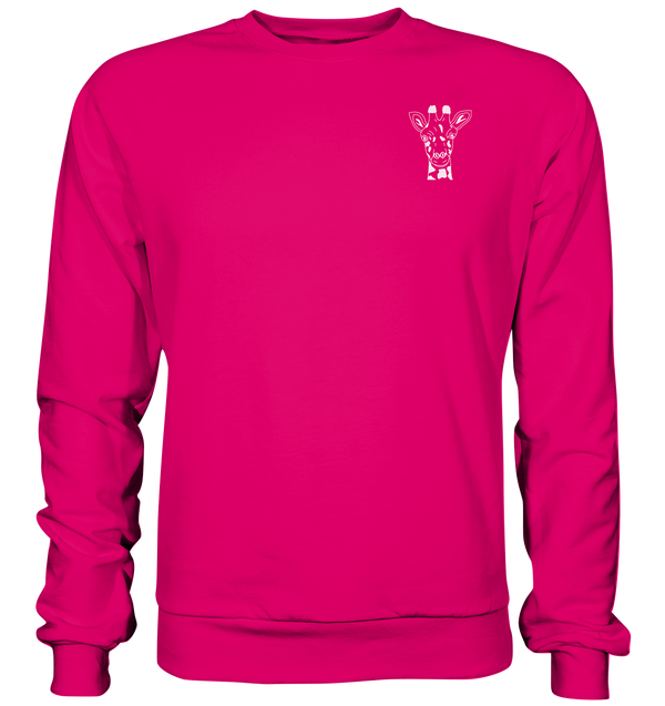 Giraffe weiß - Basic Sweatshirt Unisex Sweatshirts Tier-Shirts.com Hot Pink XS