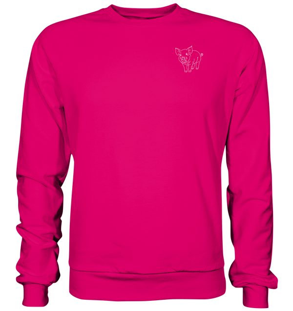 Schwein weiß - Basic Sweatshirt Unisex Sweatshirts Tier-Shirts.com Hot Pink XS