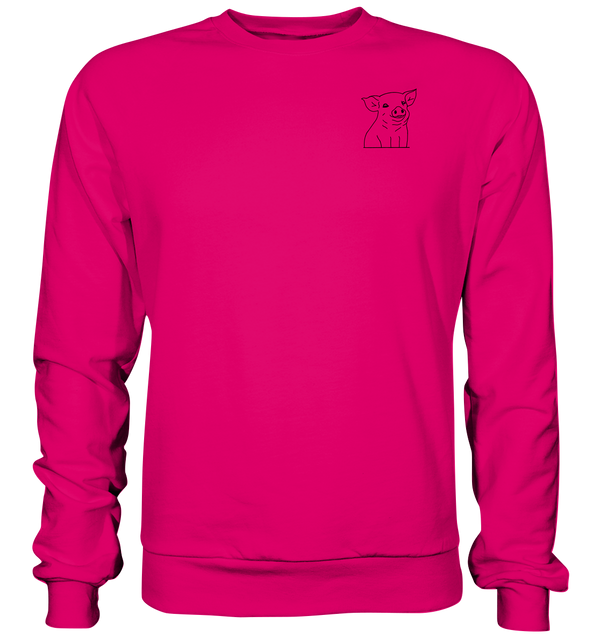 Ferkel schwarz - Basic Sweatshirt Unisex Sweatshirts Tier-Shirts.com Hot Pink XS