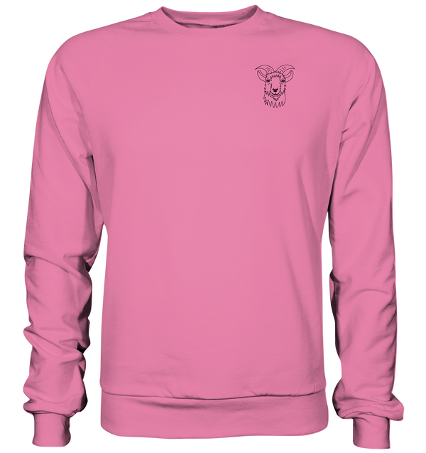 Ziege schwarz - Basic Sweatshirt Unisex Sweatshirts Tier-Shirts.com Candyfloss Pink XS