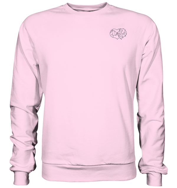 Löwenpaar - Basic Sweatshirt Unisex Sweatshirts Tier-Shirts.com Baby Pink XS