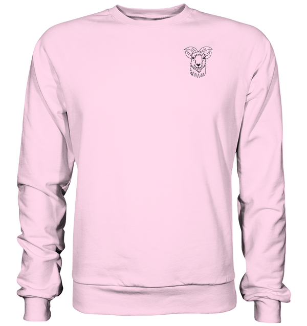 Ziege schwarz - Basic Sweatshirt Unisex Sweatshirts Tier-Shirts.com Baby Pink XS