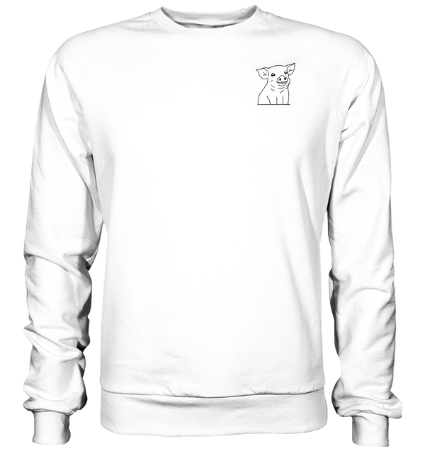 Ferkel schwarz - Basic Sweatshirt Unisex Sweatshirts Tier-Shirts.com Arctic White XS
