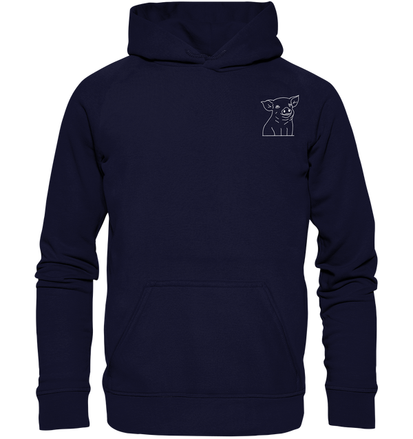 Ferkel weiß - Basic Hoodie Unisex Hoodies Tier-Shirts.com Oxford Navy XS