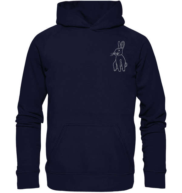 Hase weiß - Basic Hoodie Unisex Hoodies Tier-Shirts.com Oxford Navy XS