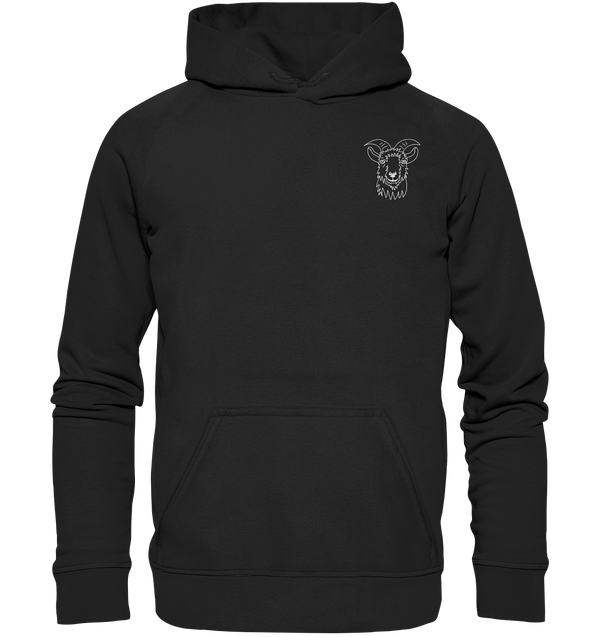 Ziege weiß - Basic Hoodie Unisex Hoodies Tier-Shirts.com Deep Black XS