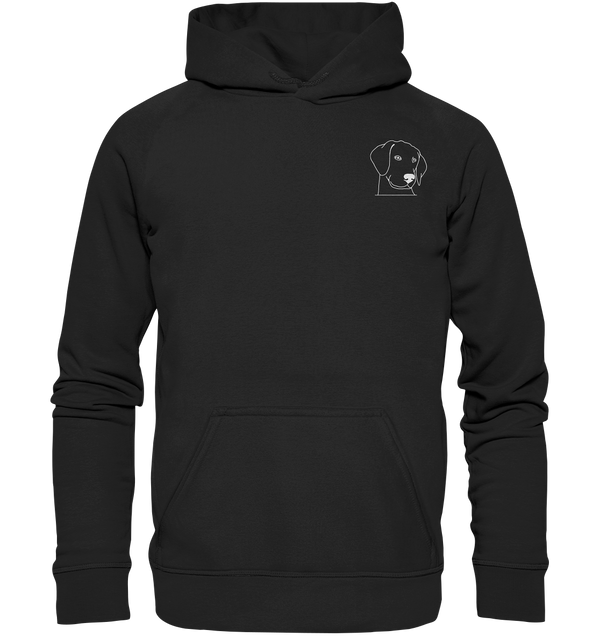 Hund Schlappohr weiß - Basic Hoodie Unisex Hoodies Tier-Shirts.com Jet Black XS