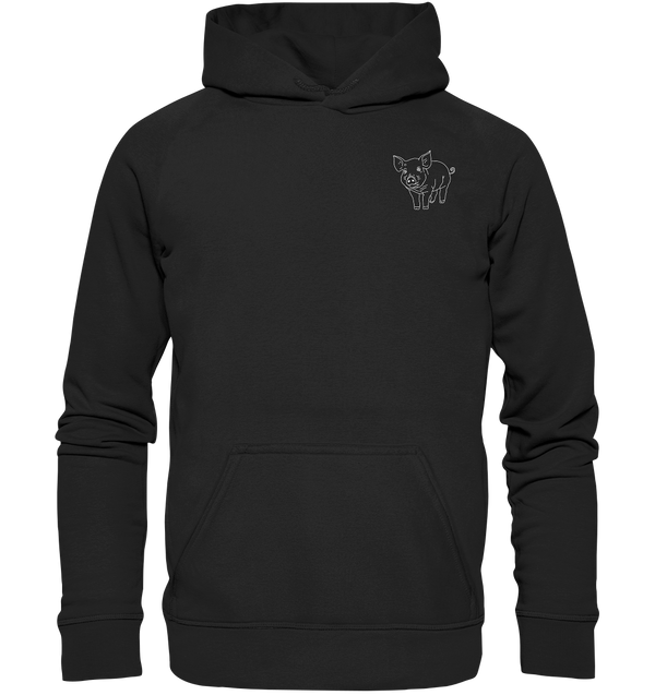 Schwein weiß - Basic Hoodie Unisex Hoodies Tier-Shirts.com Deep Black XS