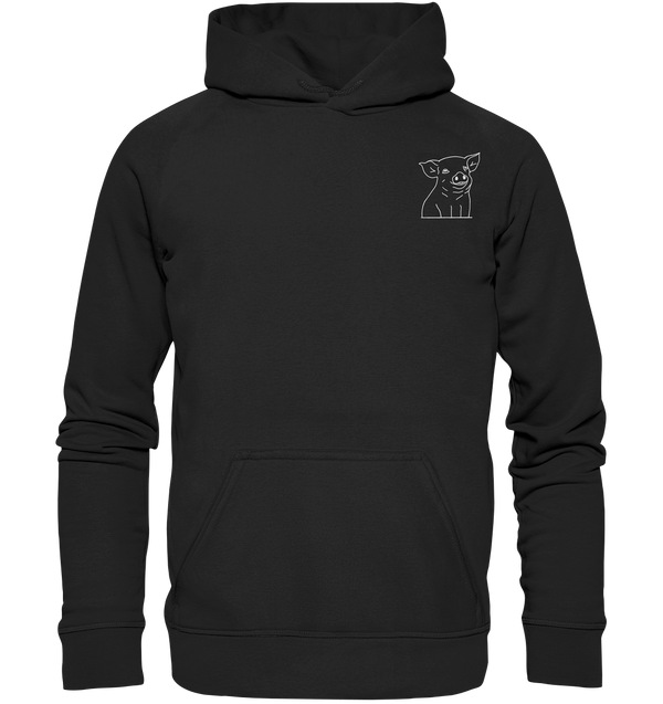 Ferkel weiß - Basic Hoodie Unisex Hoodies Tier-Shirts.com Deep Black XS