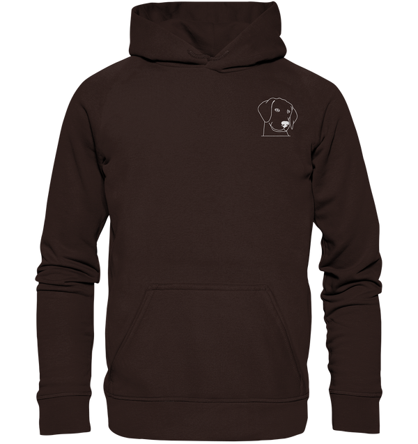 Hund Schlappohr weiß - Basic Hoodie Unisex Hoodies Tier-Shirts.com Hot Chocolate XS