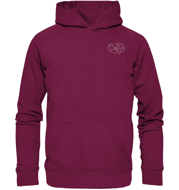 Löwenpaar weiß - Basic Hoodie Unisex Hoodies Tier-Shirts.com Burgundy XS