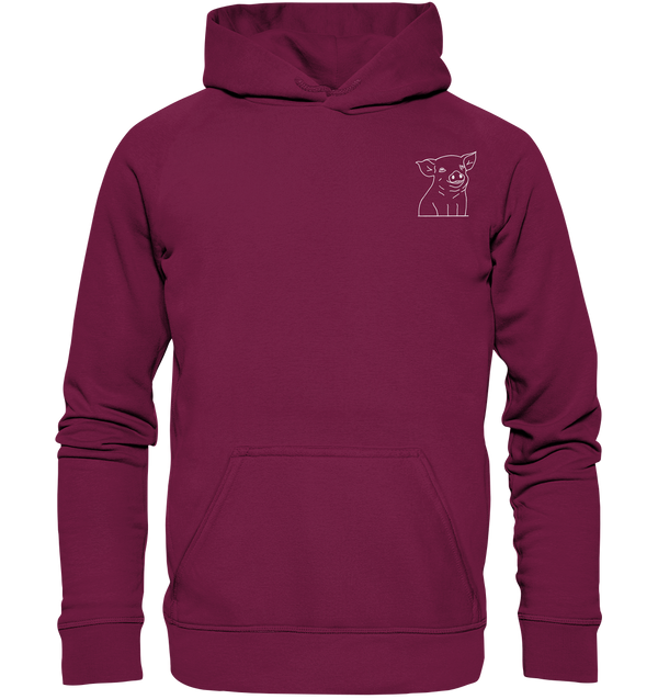 Ferkel weiß - Basic Hoodie Unisex Hoodies Tier-Shirts.com Burgundy XS
