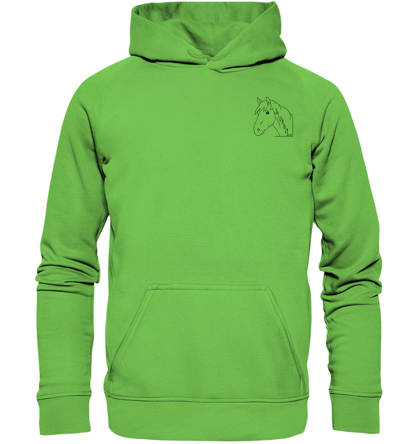 Pferd schwarz - Basic Hoodie Unisex Hoodies Tier-Shirts.com Lime Green XS