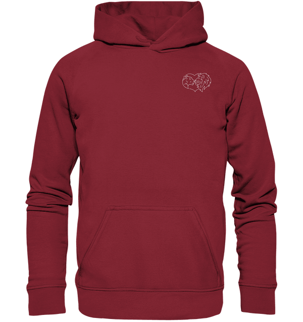 Löwenpaar weiß - Basic Hoodie Unisex Hoodies Tier-Shirts.com Brick Red XS