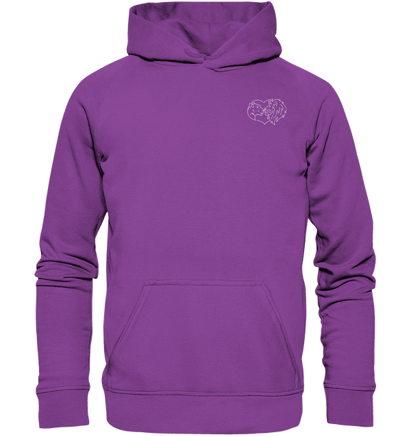 Löwenpaar weiß - Basic Hoodie Unisex Hoodies Tier-Shirts.com Magenta Magic XS