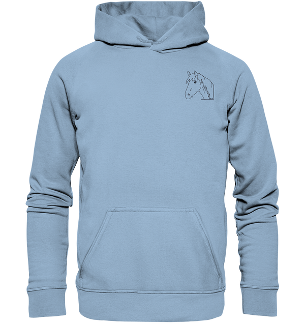 Pferd schwarz - Basic Hoodie Unisex Hoodies Tier-Shirts.com Sky Blue XS
