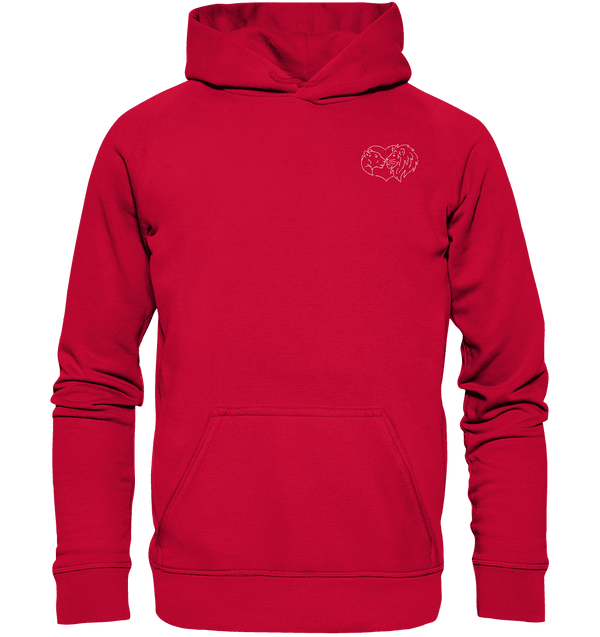 Löwenpaar weiß - Basic Hoodie Unisex Hoodies Tier-Shirts.com Fire Red XS
