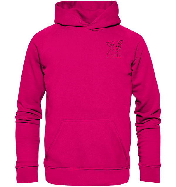 Ferkel schwarz - Basic Hoodie Unisex Hoodies Tier-Shirts.com Hot Pink XS