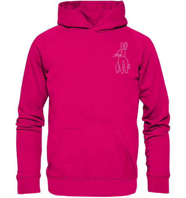 Hase weiß - Basic Hoodie Unisex Hoodies Tier-Shirts.com Hot Pink XS