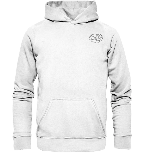 Löwenpaar - Basic Hoodie Unisex Hoodies Tier-Shirts.com Arctic White XS