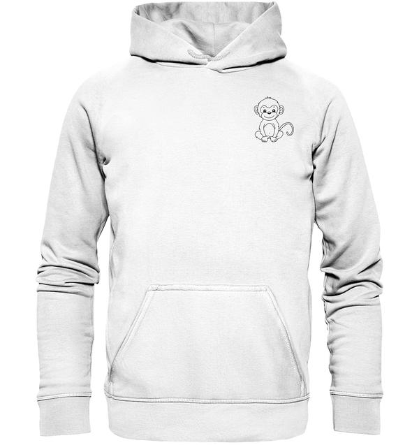 Affenbaby schwarz - Basic Hoodie Unisex Hoodies Tier-Shirts.com Arctic White XS