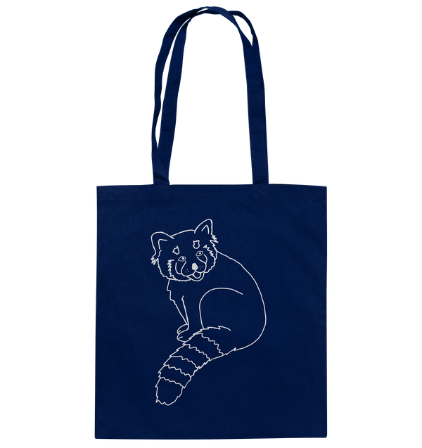 Roter Panda weiß - Baumwolltasche Einkaufstasche Tier-Shirts.com French Navy ca. 38x42