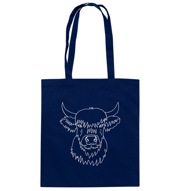 Highland Rind weiß - Baumwolltasche - Tier-Shirts.com