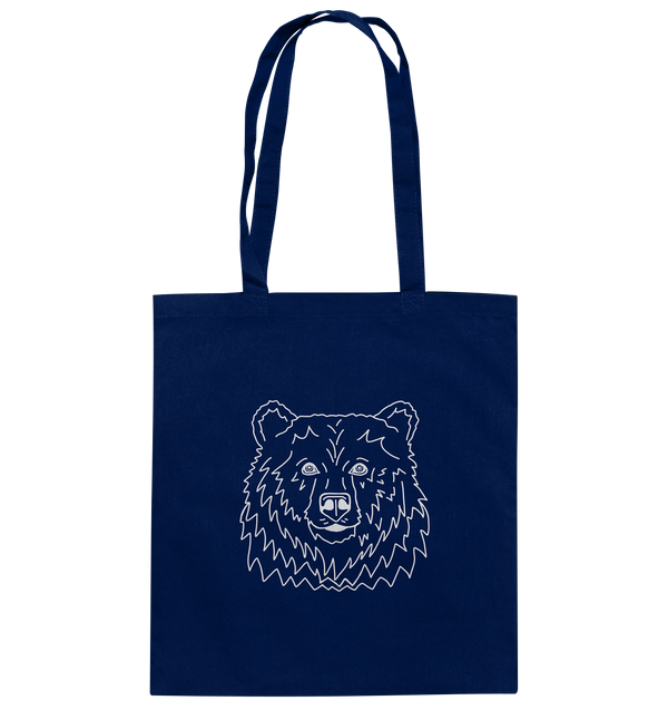 Bär weiß - Baumwolltasche Einkaufstasche Tier-Shirts.com French Navy ca. 38x42