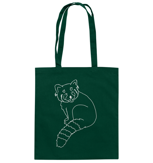 Roter Panda weiß - Baumwolltasche Einkaufstasche Tier-Shirts.com Bottle Green ca. 38x42