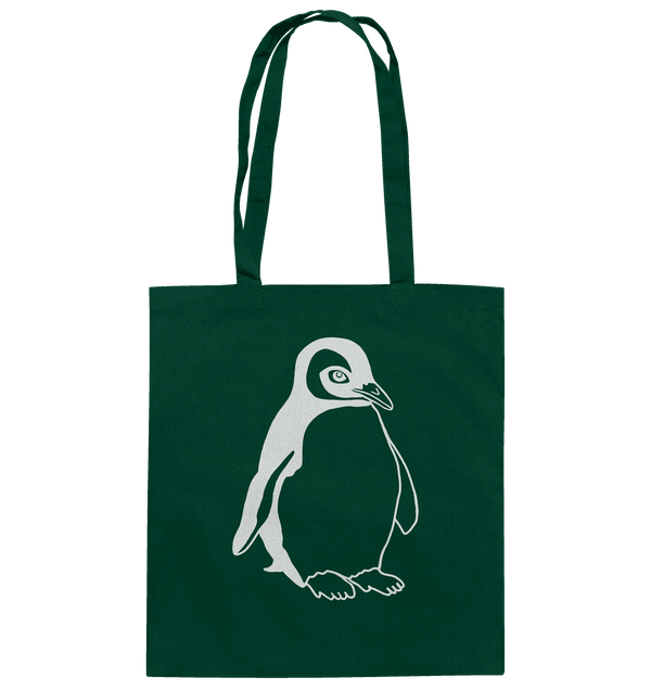 Pinguin weiß - Baumwolltasche Einkaufstasche Tier-Shirts.com Bottle Green ca. 38x42
