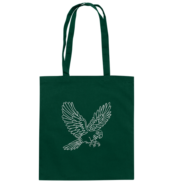 Papagei weiß - Baumwolltasche Einkaufstasche Tier-Shirts.com Bottle Green ca. 38x42
